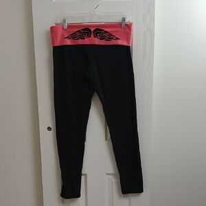 Y2K Victoria's Secret Fold Over Leggings with Wing Waistband Detail Size L
